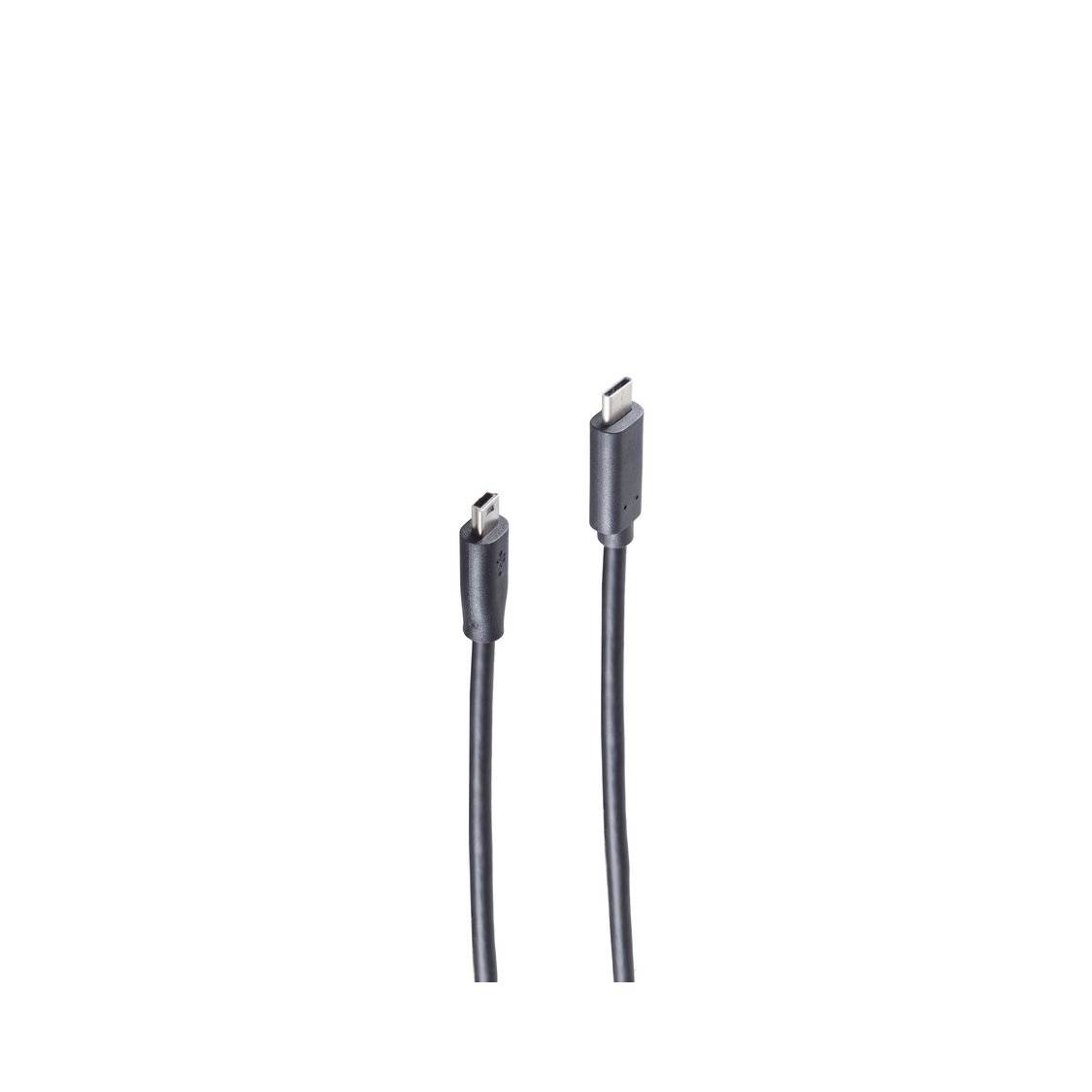 USB Kabel, 3.1 C-Stecker - 2.0 Mini 5p B-St., 1m-0