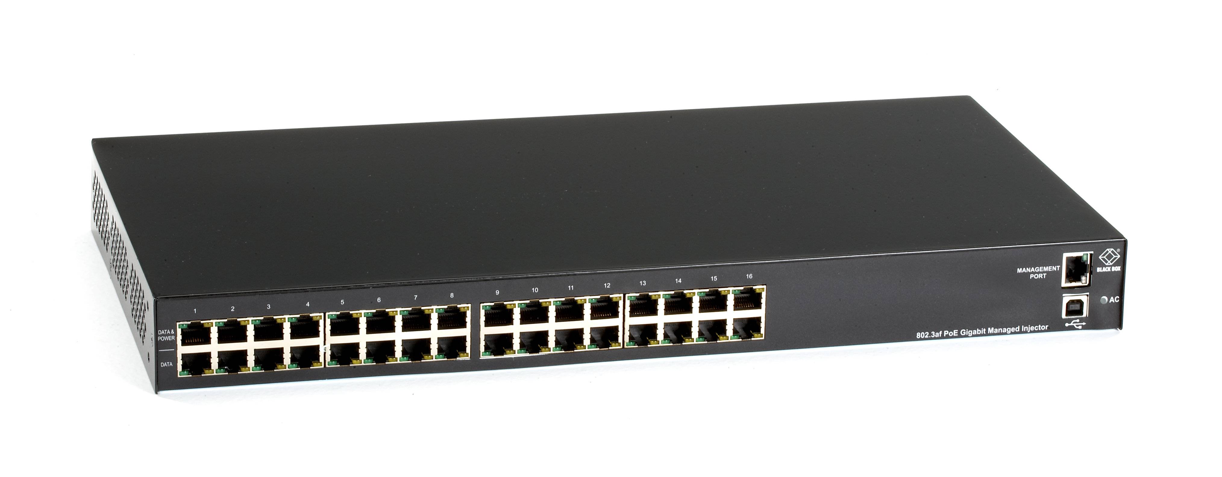 Black Box 802.3af PoE Gigabit-verwalteter Injektor-0