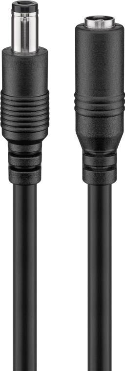 Goobay 76673 DC Netzkabel Verlängerungskabel 12V Netzteil DC-Stecker auf DC-Buchse 5,50 x 2,50 mm Stromkabel Schwarz 5m-0