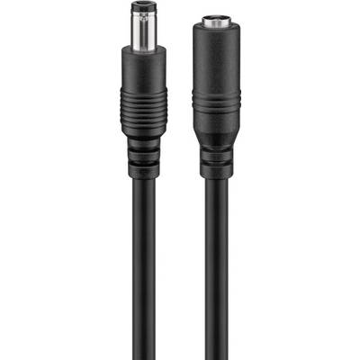Goobay 76673 DC Netzkabel Verlängerungskabel 12V Netzteil DC-Stecker auf DC-Buchse 5,50 x 2,50 mm Stromkabel Schwarz 5m-0