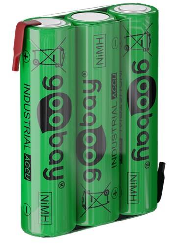 Goobay 3x AAA (Micro) - 800 mAh - Lötfahne (Z), Nickel-Metallhydrid Akku (NiMH), 3,6 V-0