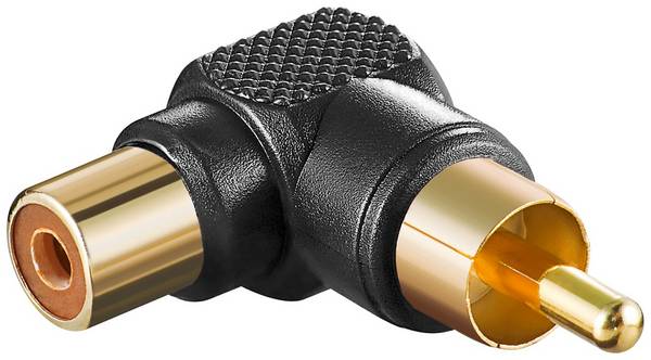 Goobay Cinch Adapter 90°; Schwarz 90°-Winkel, schwarz Schwarz