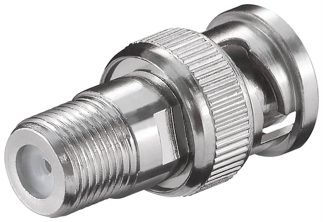 Goobay F-Adapter: F-Buchse > BNC-Stecker - Adapter-Stecker aus Zink-0