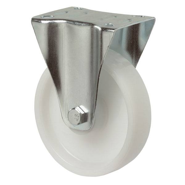BS-Rollen Bockrolle 125 mm Stahlbl verz Poly LG. R