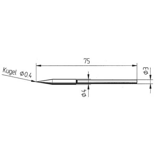 Thumbnail - Ersa 212 BD LF Lötspitze Bleistiftform Spitzen-Größe 0.4 mm Inhalt 1 St.