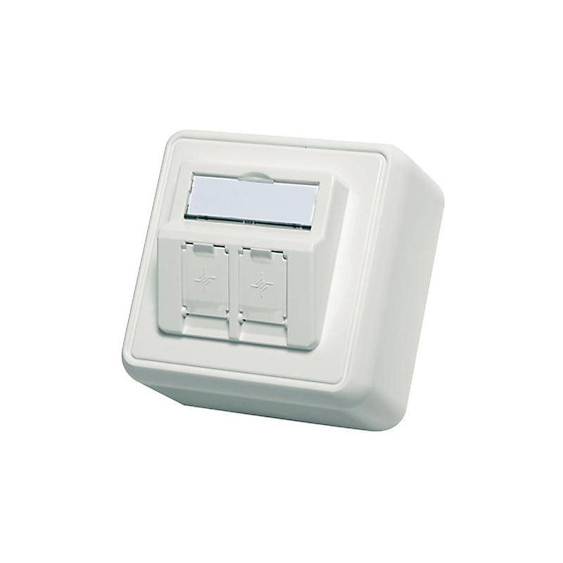 Telegärtner AMJ Aufputzdose, 80 x 80 mm, alpinweiß-0