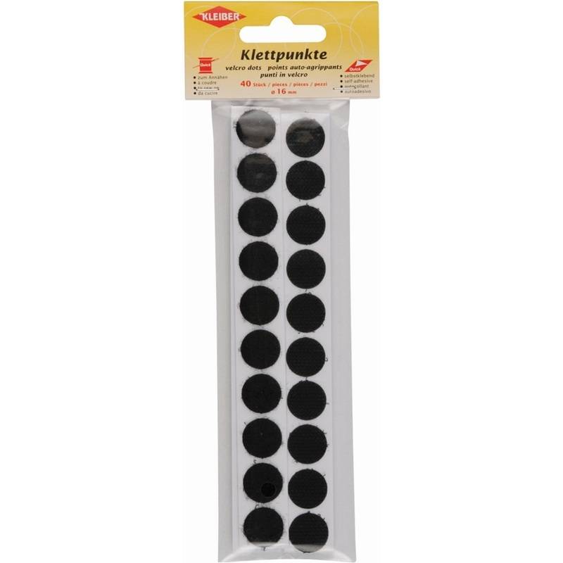 KLEIBER Klettpunkte, Durchmesser: 16 mm, schwarz