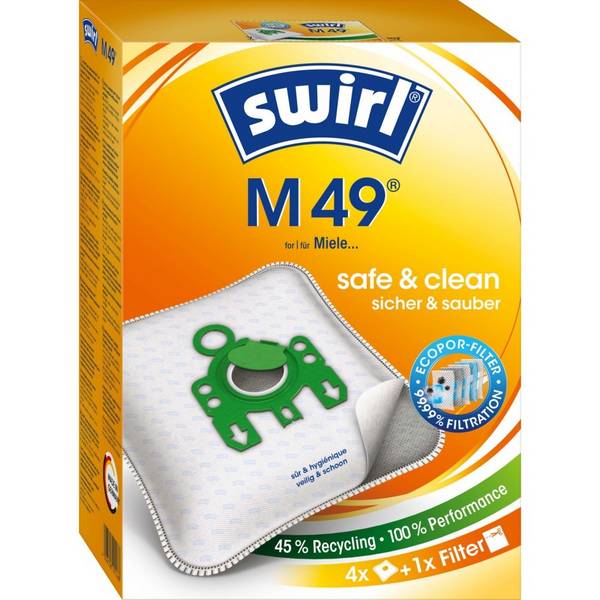 Swirl Staubbeutel M 49 EcoPor VE4