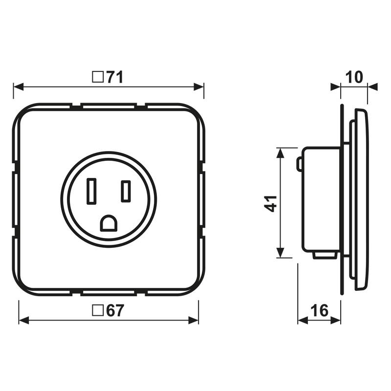 Jung Steckdose US-Norm NEMA CD 521-15 WW-1