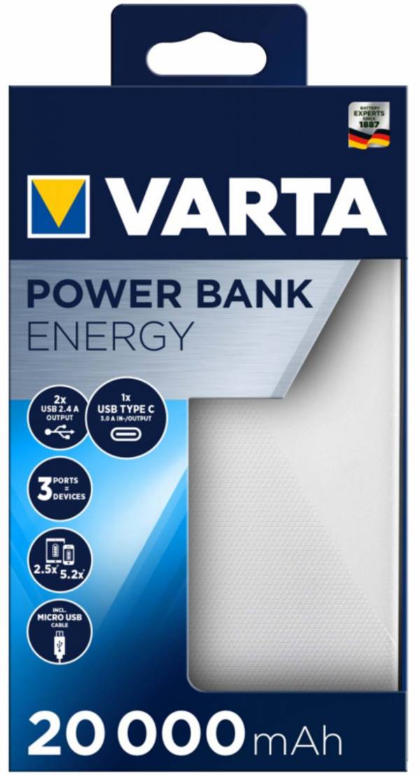 2 Stk. Varta Cons.Varta Portable Power Bank 57978