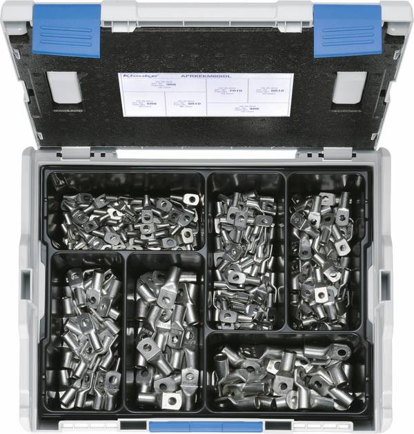 Klauke LBOXX mit Rohrkabelschuhen LBOXX3R8SET