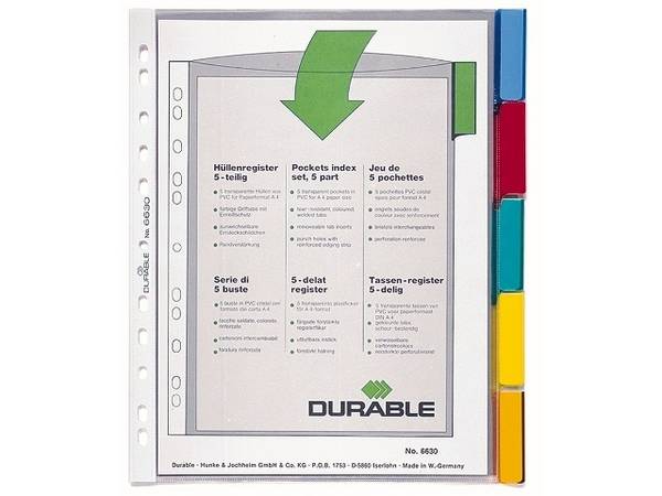 DURABLE - Trennelement - 5 Teile - mit Register