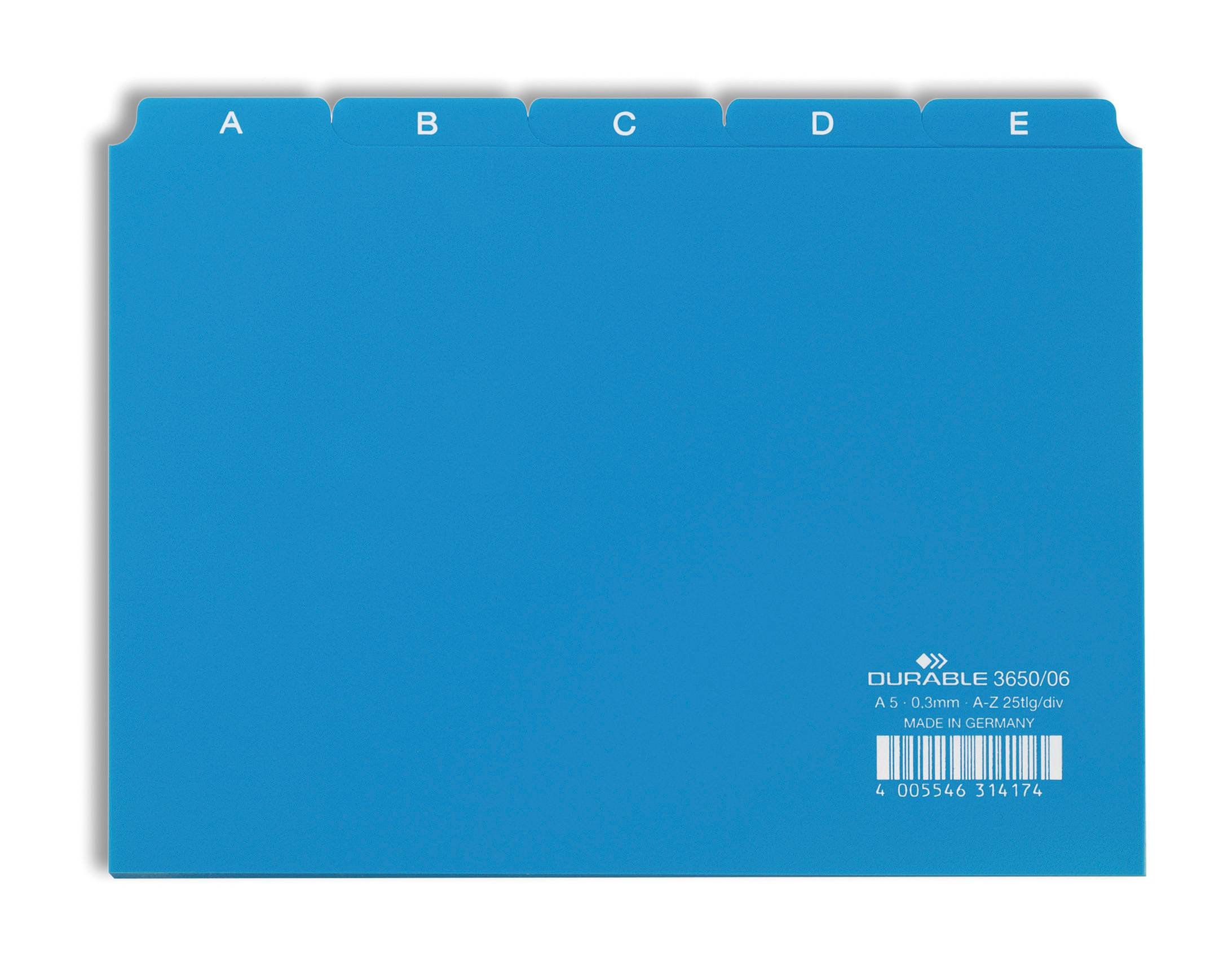 DURABLE - Trennelement - 25 (5 x 5) Teile - vorgedruckt: A-Z-3
