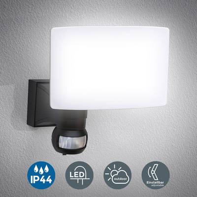 B.K.Licht LED Außenleuchte Wand-Leuchte Bewegungsmelder 20W Hausbeleuchtung Sensor IP44 Schwarz