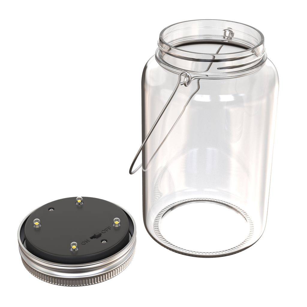 B.K.Licht LED Solar-Laterne Lampe Sonnen-Leuchte Licht Deko-Beleuchtung Glas Tisch Garten-1