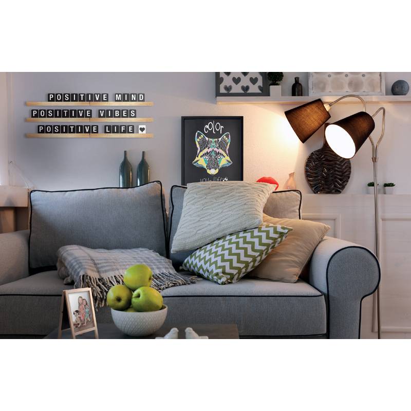 Securit Buchstabenleiste LETTER SHELF, teak-0