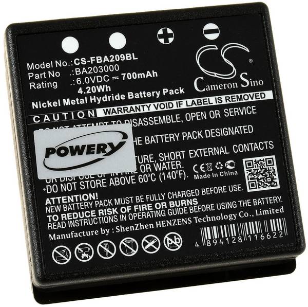 Akku für HBC Typ BA209061, 6V, NiMH