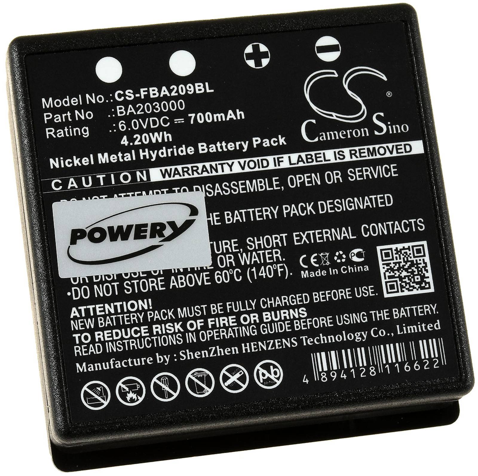 Akku für HBC Typ BA209061, 6V, NiMH-0