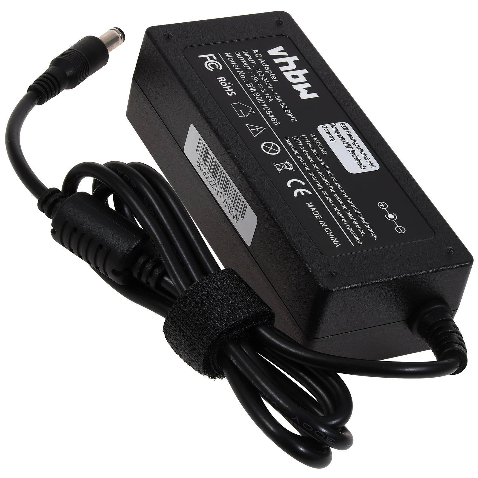 Notebook-Netzteil 19V 65W mit Stecker 5,5mm x 2,1mm x 12,1mm, 19V-1