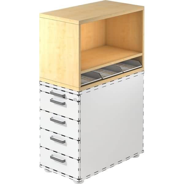 Containeraufsatz BxTxH 42,8x80x53cm Ahorn