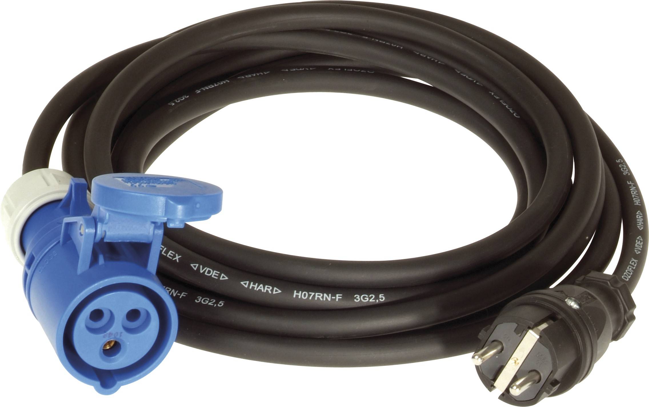Schutzkontakt-Stecker auf CEE-Kupplung H07RN-F 3 G 2,5 mm²-0