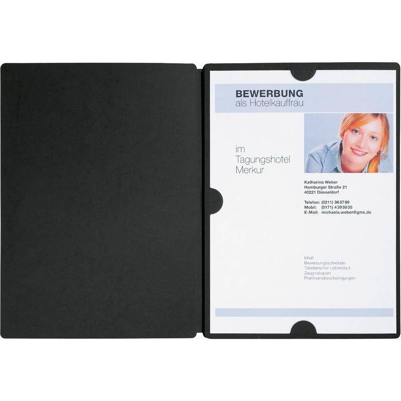 Bewerbungsmappe Spirit 3-teilig schwarz-0