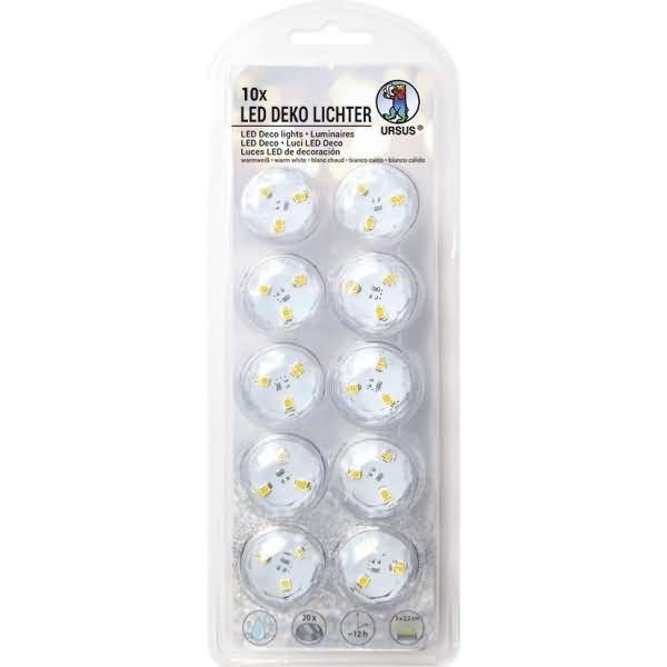 LED-Dekolichter 3x2,2cm warmweiß VE=10 Stück-0