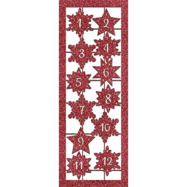 Designzahlen 'Adventszahlen' rubinrot VE=2 Blatt-1