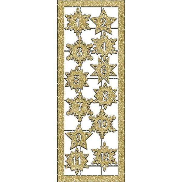 Designzahlen 'Adventszahlen' gold VE=2 Blatt-1