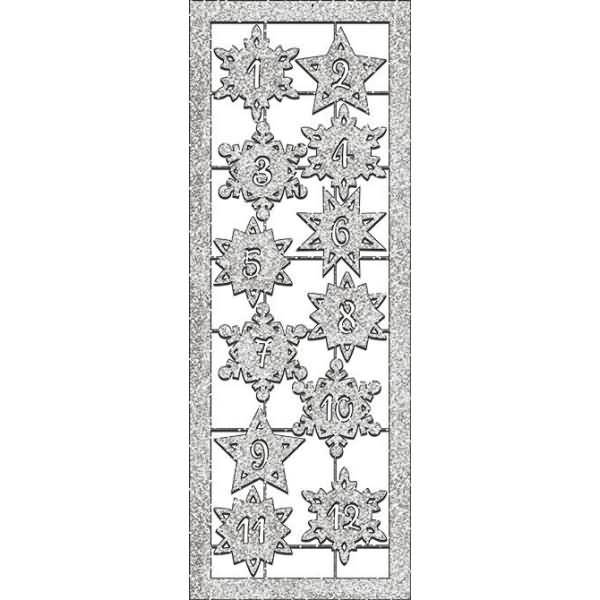 Designzahlen 'Adventszahlen' silber VE=2 Blatt-1