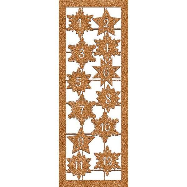 Designzahlen 'Adventszahlen' kupfer VE=2 Blatt-1