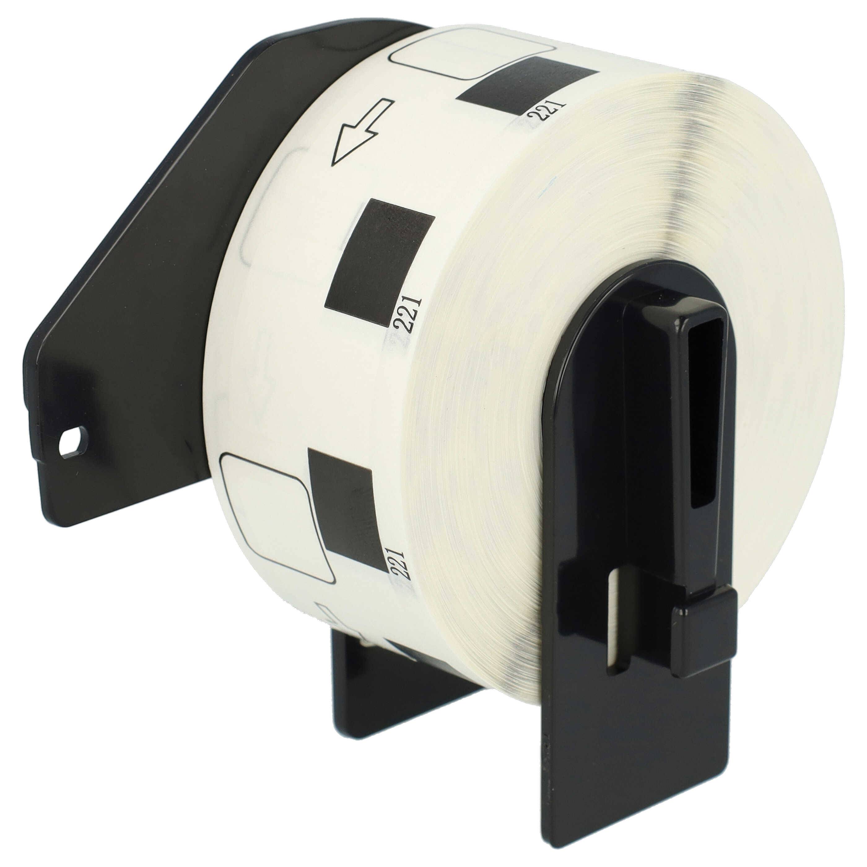 vhbw 2x Etiketten-Rolle mit Halter 23mm x 23mm (1000 Etiketten) kompatibel mit Brother PT QL-570, QL-580-1