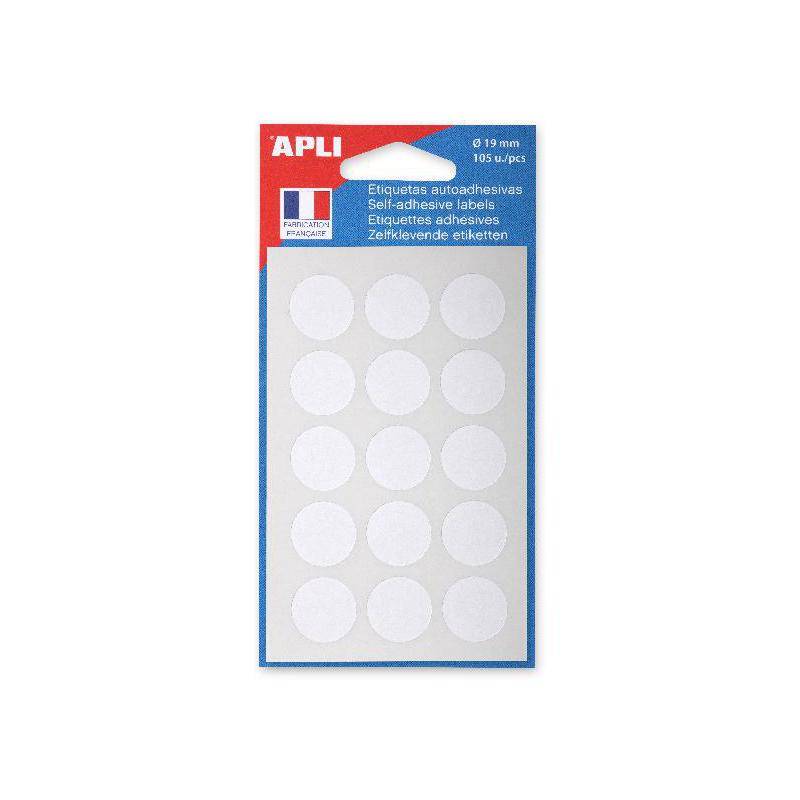 APLI Markierungspunkte, Durchmesser: 19 mm, rund, weiß-0