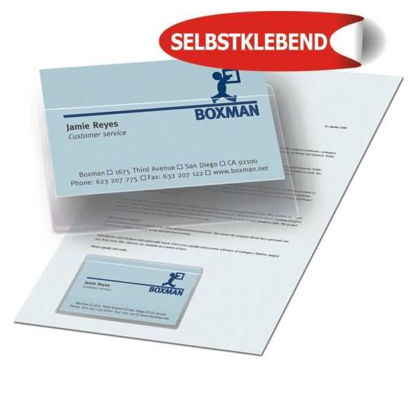 Visitenkartentaschen 105x60mm selbstklebend VE=100 Stück