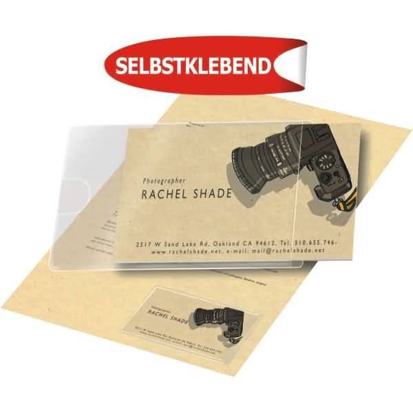 Visitenkartentaschen 60x95mm selbstklebend VE=100 Stück