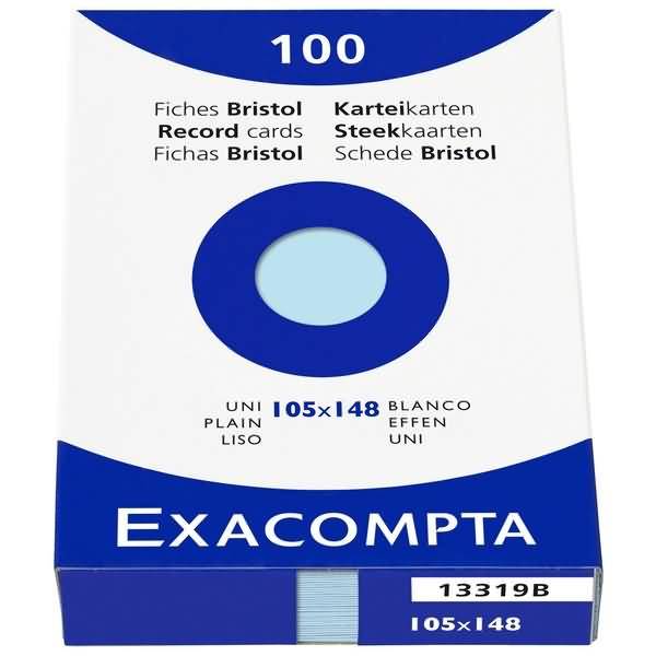 Karteikarten A6 blanko blau VE=100 Stück-0