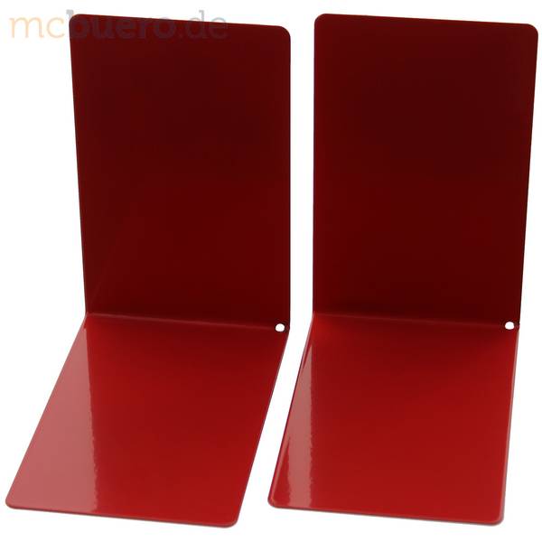 Buchstützen 85x140x140mm Metall rot