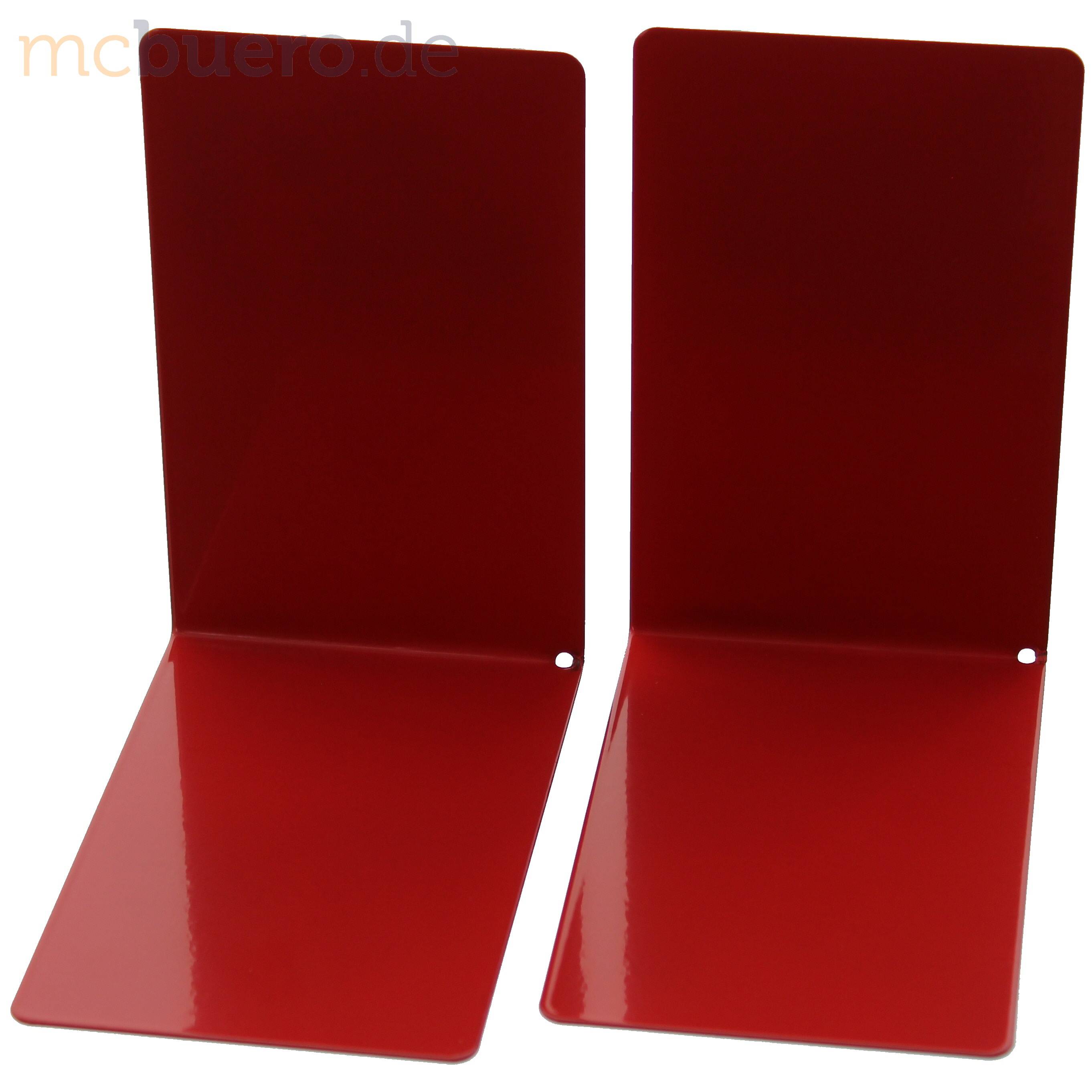 Buchstützen 85x140x140mm Metall rot-0