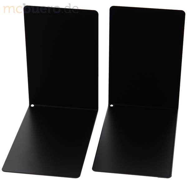 Buchstützen 85x140x140mm Metall schwarz
