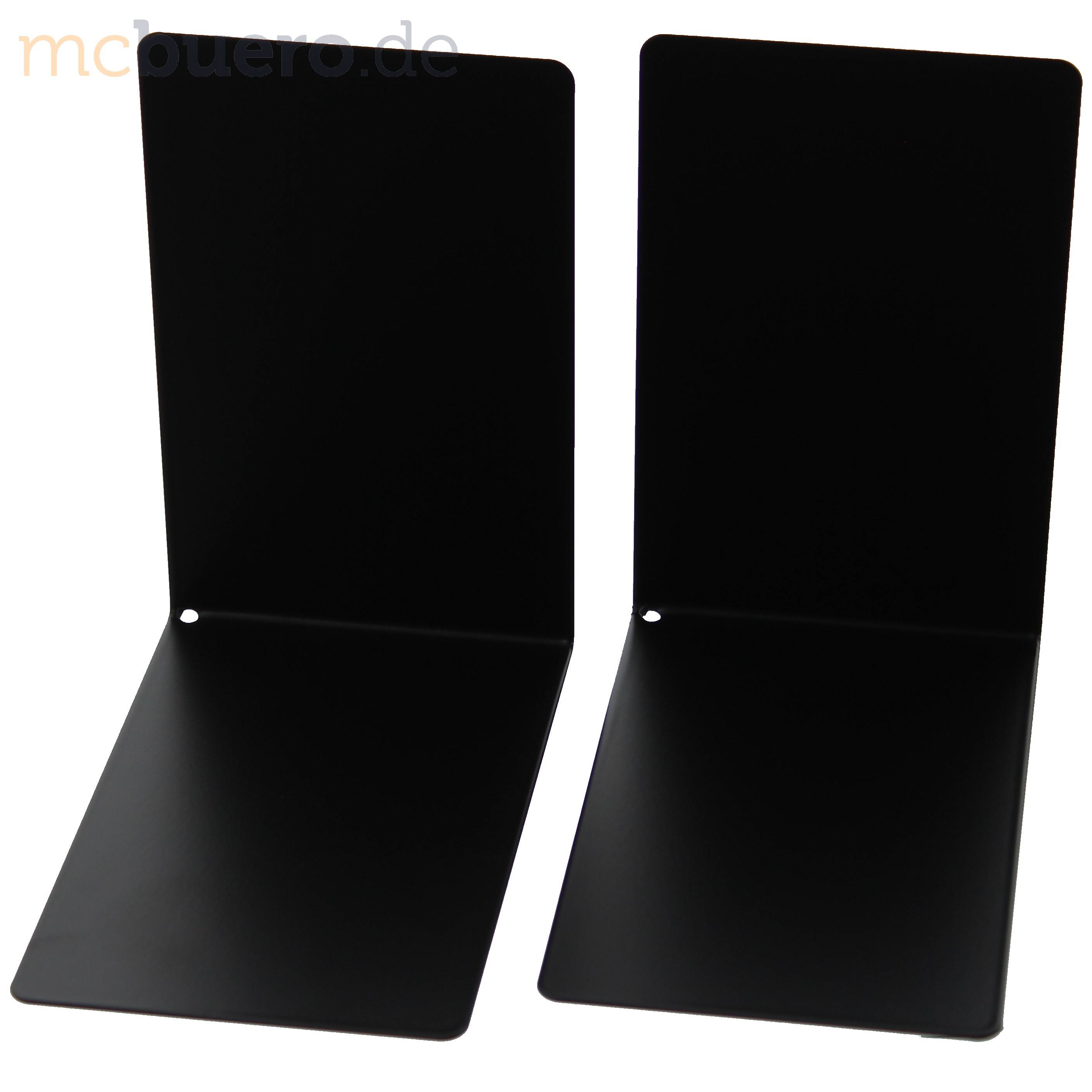 Buchstützen 85x140x140mm Metall schwarz-0