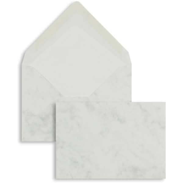 Briefumschläge 81x114mm (DIN C7) 100g/qm gummiert VE=100 Stück grau marmora