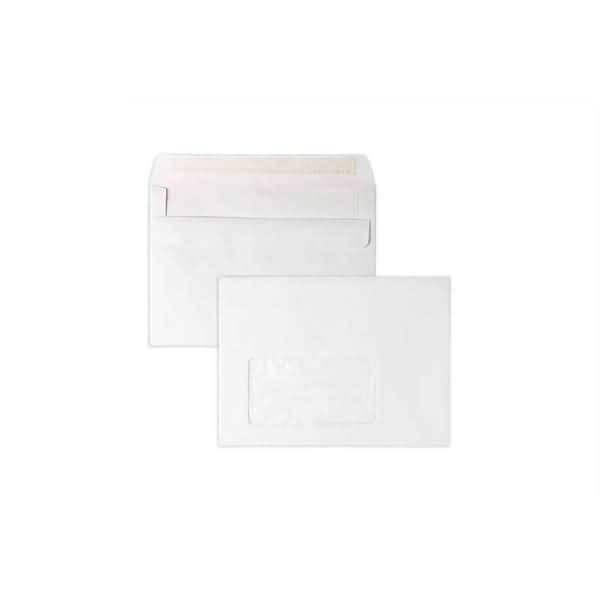 Briefumschläge C6 75g/qm selbstklebend Pergamin-Fenster VE=1000 Stück grau-0