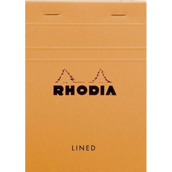Notizblock Rhodia Nr. 13 A6 liniert 80 Blatt orange-0