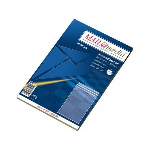 Versandtaschen C5 90g/qm selbstklebend braun VE=10 Stück-0