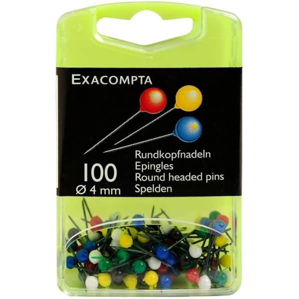 Rundkopfnadeln 4mm sortiert VE=100 Stück-0