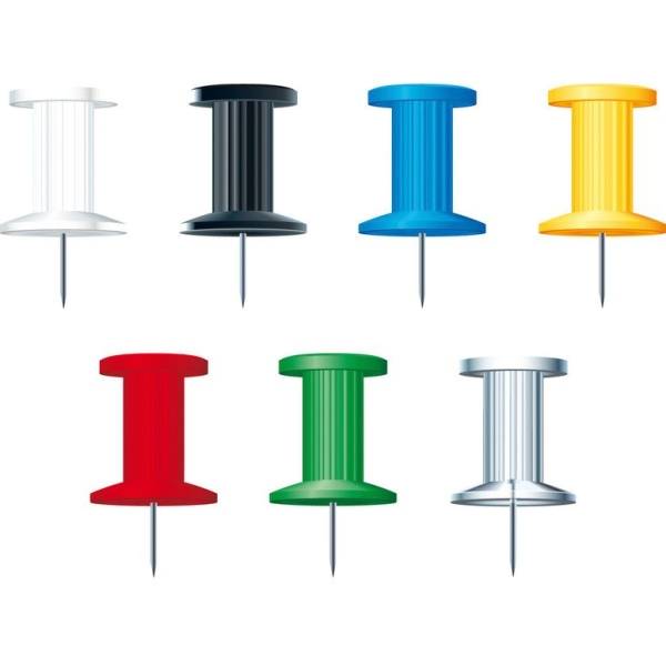 Pinwandnadel Push Pins sortiert VE=25 Stück