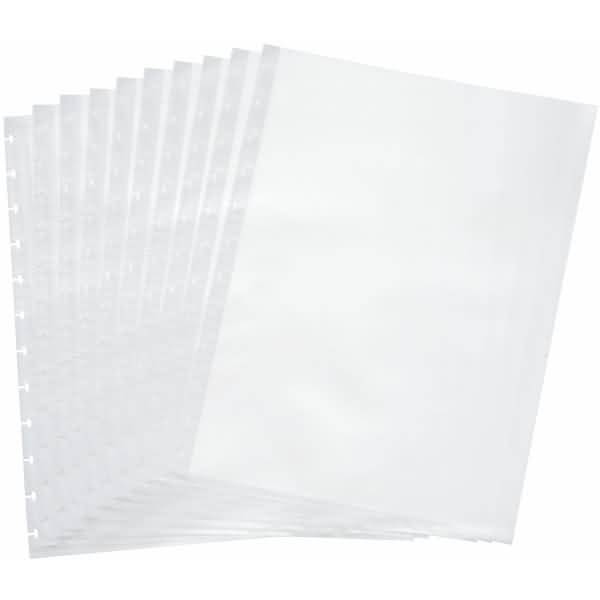Ersatzhüllen für Sichtbuch A4 PP mit T-Stanzung farblos transparent VE=10 Stück-0