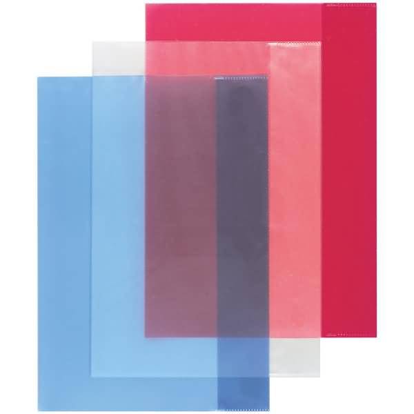 Heftumschlag A4 PP transparent 3 Farben VE=3 Stück-0