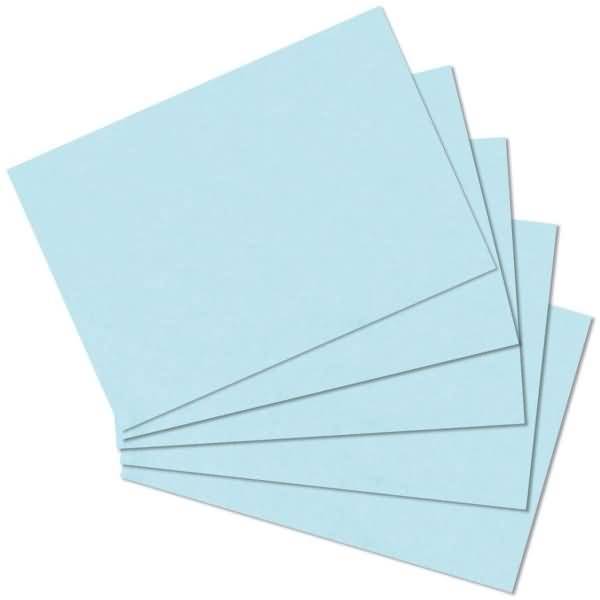 Karteikarten A6 blanko blau VE=100 Stück-0