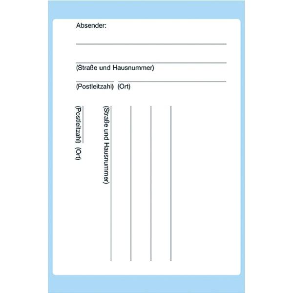 Textetiketten Paketadressen 80 x 110 mm, selbstklebend, 8 Stück